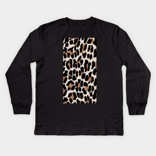 Leopard Print Celestes Studio© Kids Long Sleeve T-Shirt